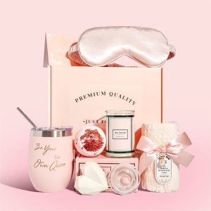 Custom Pink Self Care Package Gift Set for Any Occasion