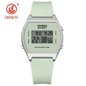 Ohsen Digital Green Simple Watch