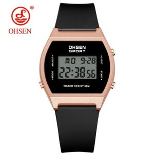 Ohsen Digital Black Simple Watch