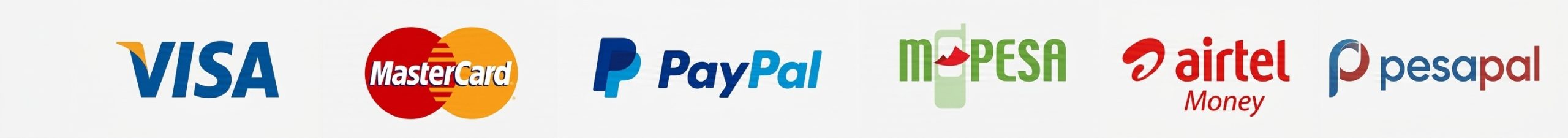 Payment Methods - M-Pesa, Visa, Airtel Money
