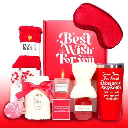 Red Self Care Relaxation Gift Hamper Ladies Package