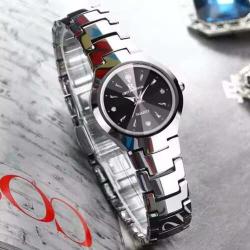 Ontheedge Ladies Small Sapphire Tungsten Silver Watch