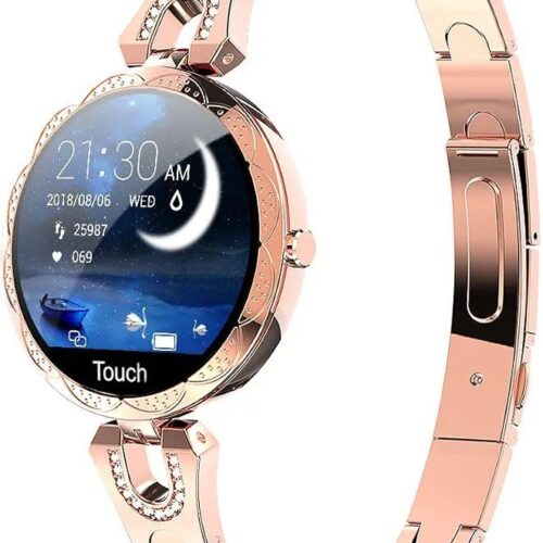 Rosegold Stainless Steel Ladies Elegant Smart Watch