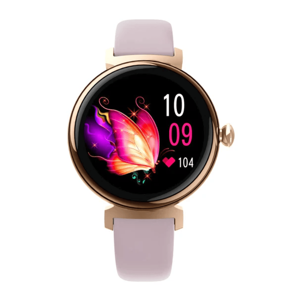 Rosegold AMOLED display Stainless Steel Smart with extra Pink Rubber Straps - Image 2