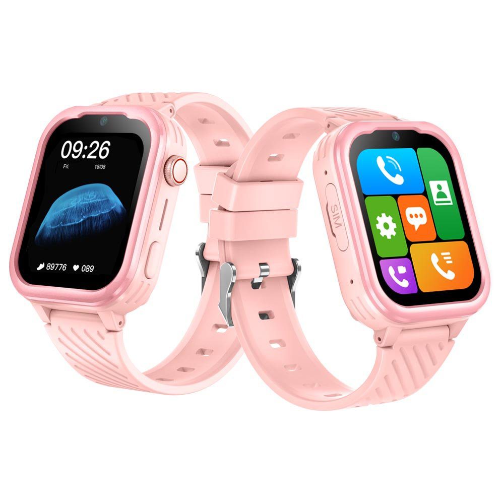 D39 4G GPS Pink Smart Watch for Kids with large Screen Display - Image 6