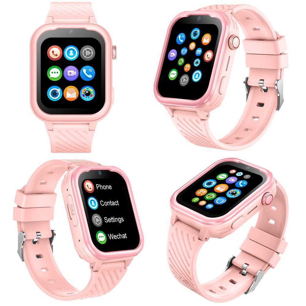 D39 4G GPS Pink Smart Watch for Kids with large Screen Display - Image 8