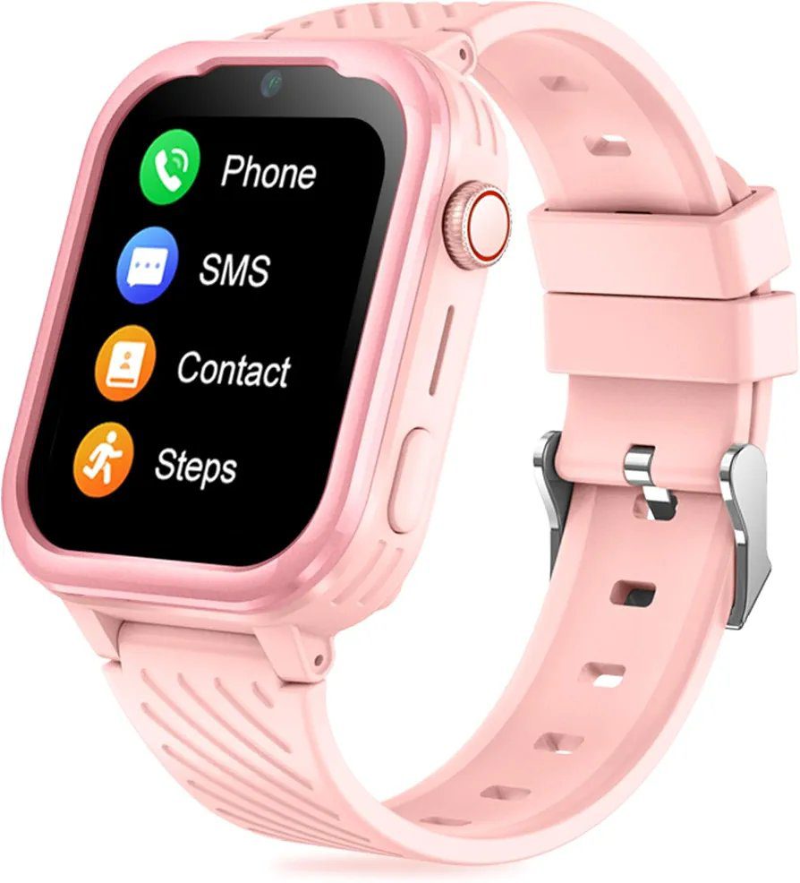 D39 4G GPS Pink Smart Watch for Kids with large Screen Display - Image 4