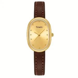 Timetti Ladies Brown Leather Watch