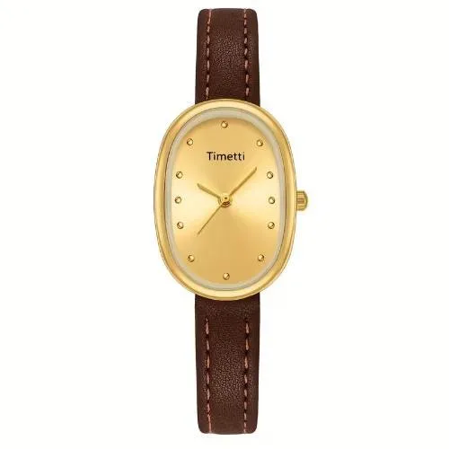 Timetti Ladies Brown Leather Watch