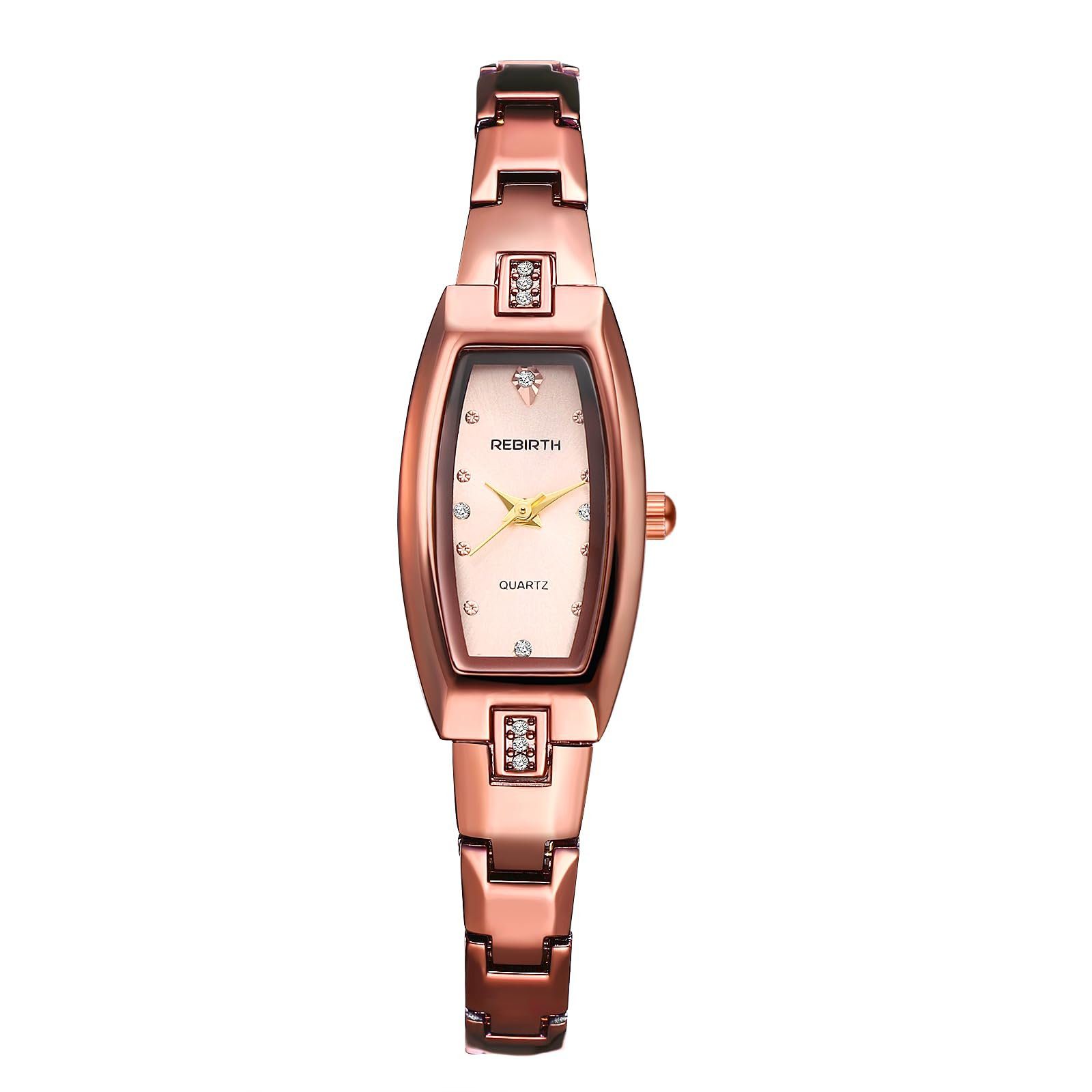 Rebirth Coffee Ladies Rectangular Slim Watch