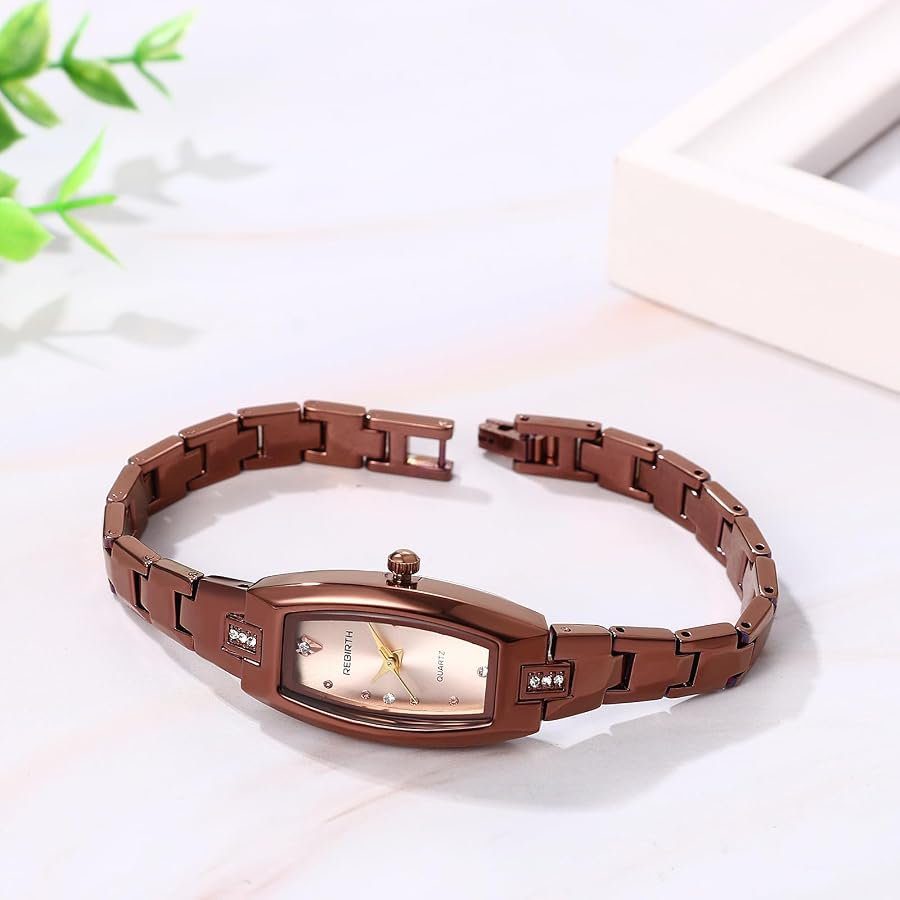 Rebirth Coffee Ladies Rectangular Slim Watch - Image 3
