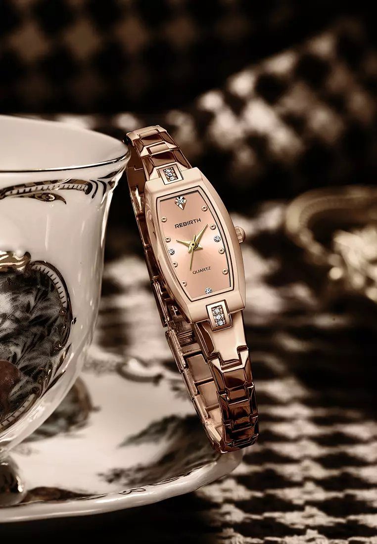 Rebirth Coffee Ladies Rectangular Slim Watch - Image 2