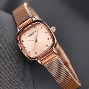 Rose Gold Rebirth Mesh Ladies Watch