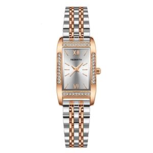 Rebirth 2-Tone Rectangle Ladies Watch