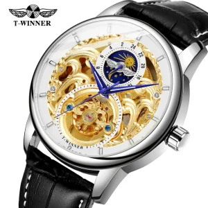 T-Winner Automatic Mechanical Skeleton Watch