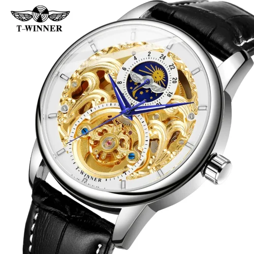 T-Winner Automatic Mechanical Skeleton Watch