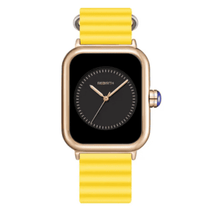 Rebirth Unisex Yellow Silicone Strap Watch