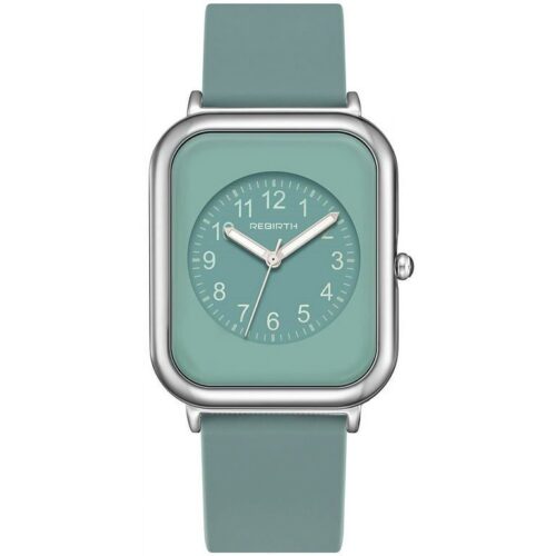 Rebirth RE096 Minimalist Green Dial Silicone Band Watch