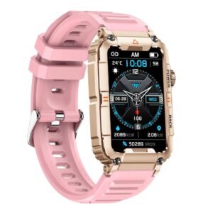 Kr88 Pink Rugged Rubber Strap Smart Watch