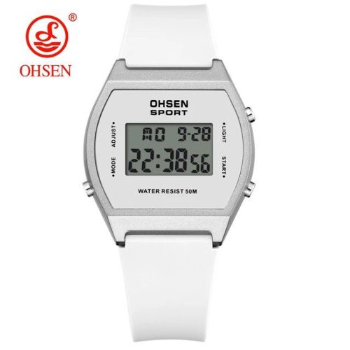 Ohsen Digital White Simple Watch